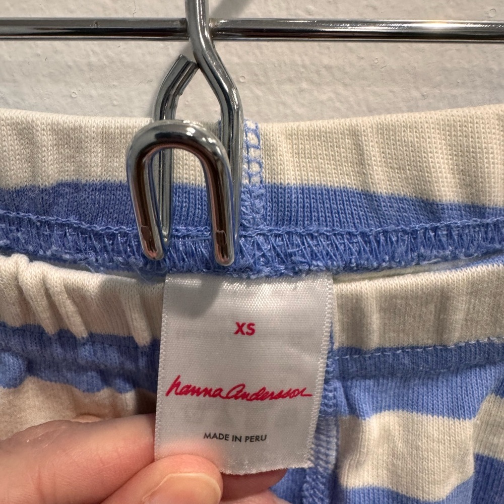 Hanna Andersson Blue and White Striped pj bottoms - Picture 3 of 3